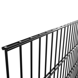 Dubbelstaafmat 6/5/6 - 1400 mm - thermisch verzinkt en gecoat RAL9005 Art. nr. TD690050501400 prijs per Bundel à 30 stuks excl. BTW