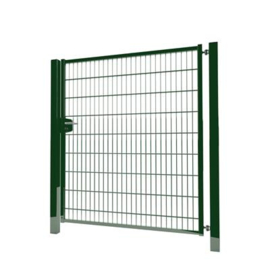 Enkele tuinpoortset met dubbelstaafmatvulling 1500x1800 - RAL6005 Art. nr. TPTDM60051518S prijs per Set excl. BTW