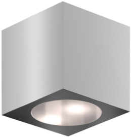CUBE75-230V-UNCOLOURED - Architecturale kubusvormige wandverlichting 75mm breed, 230Vac (ongekleurd) Art nr. LOC1233