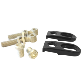 Opschroefbare scharnierset 180° voor DSM tuinpoort - RAL9005 Art. nr. SCHSETTP1809005