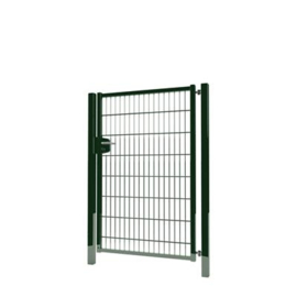 Enkele tuinpoortset met dubbelstaafmatvulling 1000x1600 - RAL6009 Art. nr. TPTDM60091016S prijs per Set excl. BTW