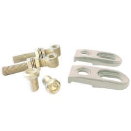 Opschroefbare scharnierset 180° voor verzinkte DSM tuinpoort - RAL9006 Art. nr. SCHSETTP1809006