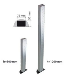 Sommer ET-8015P SET UNIVERSELE PAALTJES 50CM VOOR FOTOCEL. Deze set paaltjes is exclusief fotocel ET-8015.  (SE)