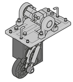 Sommer Reductor voor slagboom ASB alu links Art nr. 105367  (SE)