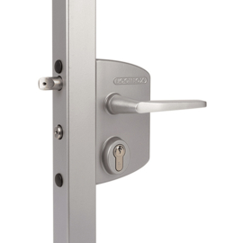 Locinox Industrieel poortslot opbouw - profiel 30-50 mm - krukken 3006M en cilinder - RAL6005 Art. nr. LAKQ3030U2L6005  (TH)