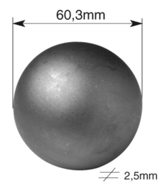 SPM60~~HOLLE STALEN BOL 60,3MM.