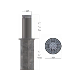 Vektor bollard CSA275Fe H700 Ø273 d12,5 Art nr. PAR537  (NE)