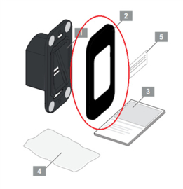 Entrya  Afdekplaatje zwart voor ENTRAsys+ FD Art nr. 104907  (SE)