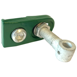 Opschroefbare scharnierset 180° voor DSM tuinpoort - RAL6005 Art. nr. SCHSETTP1806005