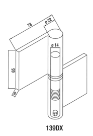 139DX~~BLACK IRON 2 WING HINGE SECURITY DOOR W/ADJUSTABLE PIN TO BE