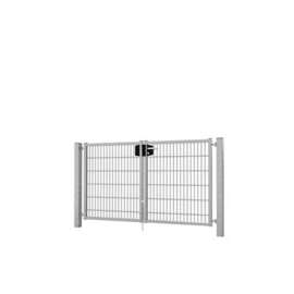 Dubbele tuinpoortset met dubbelstaafmatvulling 2000x1200 - verzinkt Art. nr. TPTDMDVV2012S  prijs per Set excl. BTW