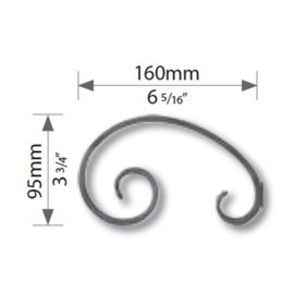 L1302~~KRUL 160X95MM - 14X6MM.