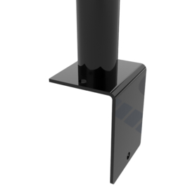 Staander Ø60 mm op L-voetplaat - 1900 mm - RAL9005 Art. nr. PRLV900560175190 prijs per Stuk(s) excl. BTW