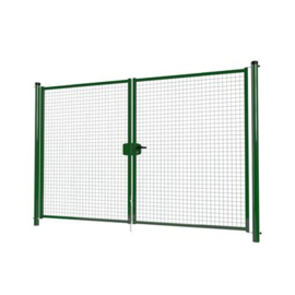 Dubbele tuinpoortset met gaasvulling 3000x2000 - RAL6005 Art. nr. TPD6005300200S prijs per Set excl. BTW