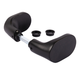 3006PAD-H-9005~~P00037328-9005 - Krukpaar met afgeronde hoeken in geanodiseerd aluminium-zwart