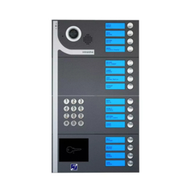 Compleet pakket voor 100 gebruikers: 1 Video-intercom DINA, 16 DK, opbouw, antraciet Art nr. INT28-0010-EU  (NE)