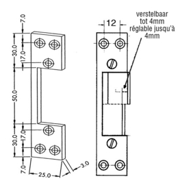 50012EL~~ELECTRISCHE DEUROPENER - RECHTS EN LINKS BRUIKBAAR  (ME)