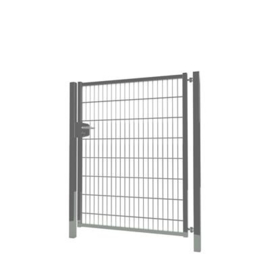 Enkele tuinpoortset met dubbelstaafmatvulling 1200x1600 - RAL7016 Art. nr. TPTDM70161216S prijs per Set excl. BTW