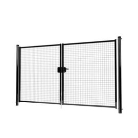 Dubbele tuinpoortset met gaasvulling 3000x1800 - RAL9005 Art. nr. TPD9005300180S prijs per Set excl. BTW