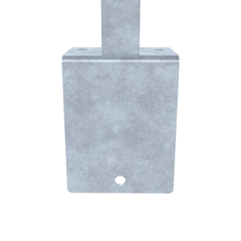 Staander 60x40 mm op L-voetplaat - 1300 mm - Verzinkt Art. nr. PLVVV60402130 prijs per Stuk(s) excl. BTW