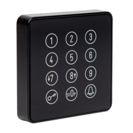 Geba codeKlavier CODY Quad zwart met metalen toetsen Art nr. COD090B  (NE)