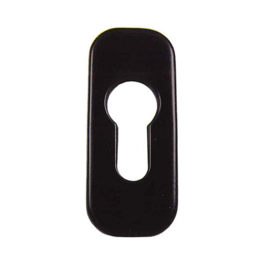 3730~~CILINDERPLAATJE RECHTHOEKIG IN ZWART ALUMINIUM