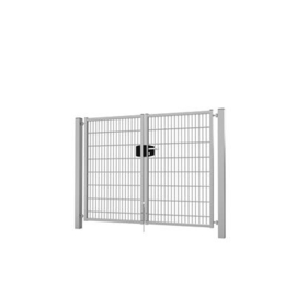 Dubbele tuinpoortset met dubbelstaafmatvulling 2000x1600 - verzinkt Art. nr. TPTDMDVV2016S prijs per Set excl. BTW