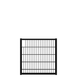 Tuinpoortvleugel 1000x1000 mm met dubbelstaafmatvulling - RAL9005 Art. nr. TPTDM9005100100 prijs per Stuk(s) excl. BTW