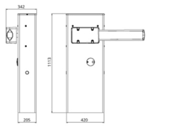 ABLE - BA Large 24V 6000 slagboom voor residentieel gebruik. Art nr. ABLE-BA-L6000  (NE)