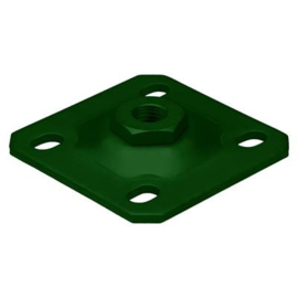 Muurplaat scharnier t.b.v scharnierassen M12 - verzinkt en gecoat RAL6009 Art. nr. BBM600912 prijs per Stuk(s) excl. BTW