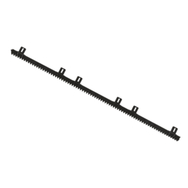 Tandlat nylon Module 4 normaal bevestiging - zwart Art nr. F821B  (NE)