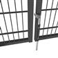 Dubbele tuinpoortset met dubbelstaafmatvulling 2000x2000 - RAL7016 Art. nr. TPTDMD70162020S prijs per Set excl. BTW
