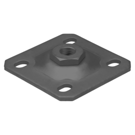 Muurplaat scharnier t.b.v scharnierassen M12 - verzinkt en gecoat RAL7016 Art. nr. BBM701612