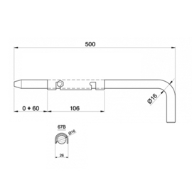 67-B-500~~GRENDEL OM TE LASSEN.  (ME)