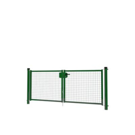 Dubbele tuinpoortset met gaasvulling 2400x1000 - RAL6005 Art. nr. TPD6005240100S prijs per Set excl. BTW