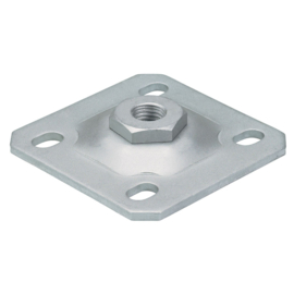 Scharnier muurplaat voor M12 scharnierassen Art. nr. 1005WPM12