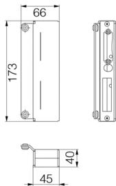 147BNIG 40mm~~Tegenkast Inox 304