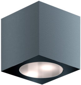 CUBE75-230V-7016 - Architecturale kubusvormige wandverlichting, 75mm breed, 230Vac RAL7016. Art nr. LOC1230 7016