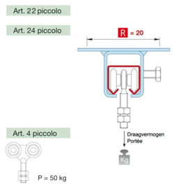 22-PICCOLO~~PLAFONDSTEUN VOOR ART. 24-P