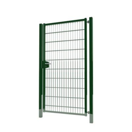 Enkele tuinpoortset met dubbelstaafmatvulling 1000x2000 - RAL6005 Art. nr. TPTDM60051020S prijs per Set excl. BTW