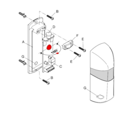 Beninca Fotocel PUPILLA 180 graden draaibaar  (PO)