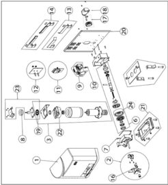 ombouwset voor ditec cross 18, van magneet-schakelaars naar interne loop-klok. 0Y14GF en 6CSAFR  (HO)