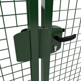 Dubbele tuinpoortset met gaasvulling 4000x1000 - RAL6009 Art. nr. TPD6009400100S prijs per Set excl. BTW