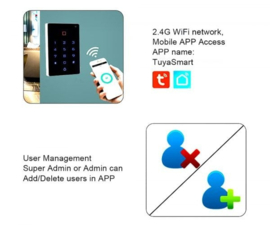 Kijzer K-HSY-ST02 WIFI. IP 65 waterdicht, met wifi , codeclavier. 2000 gebruikers. Art. nr 0231  (QU)