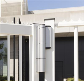 MAMMOTH-HD-SILV - Zeer krachtige hydraulische 180° poortsluiter en scharnier in één, ZILVER. Art nr. MIC953 ZILV  (NE)