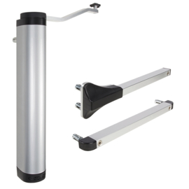 Locinox VERTICLOSE-2-SILV~~Art. nr. VERTICLOSE2ZILV    P00009354-SILV - Hydraulische poortsluiter voor 90° en 180° scharnièren-zilver  (HO)