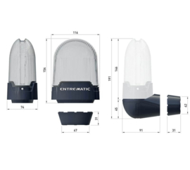 Ditec losse muurbevestigings beugel voor de ditec zwaailampen FLM and FL24. artikel FLSP  (HO)