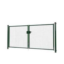Dubbele tuinpoortset met gaasvulling 3000x1500 - RAL6009 Art. nr. TPD6009300150S prijs per Set excl. BTW