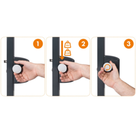 Kindveilige veiligheidsknop - krukpaar Art. nr. KIDLOC  (TH)