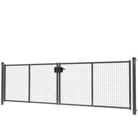 Dubbele tuinpoortset met gaasvulling 4000x1250 - RAL7016 Art. nr. TPD7016400125S prijs per Set excl. BTW